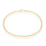 Bracelet Capucin Or Jaune Maille Marine Plate - Bracelets cha&icirc;ne Femme | Histoire d&rsquo;Or