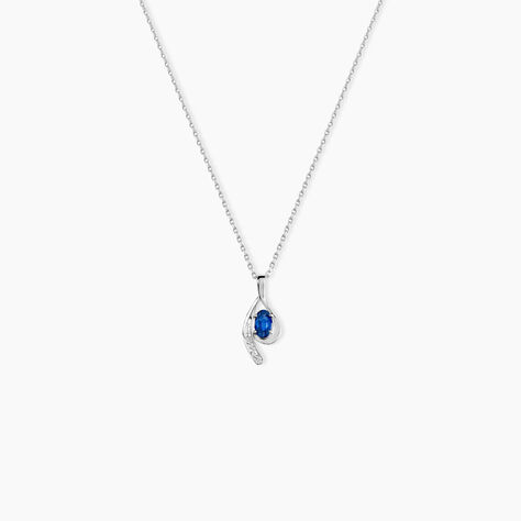 Collier Emotion Or Blanc Saphir Diamant - Colliers Femme | Histoire d’Or