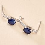 Demi Cr&eacute;oles Barrett Or Blanc Saphir Diamant - Boucles d'oreilles cr&eacute;oles Femme | Histoire d&rsquo;Or