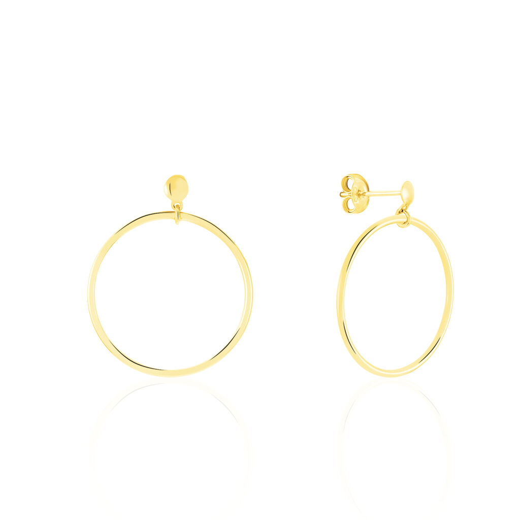 Créoles Tia Geometrique Or Jaune - Boucles d'oreilles créoles Femme | Histoire d’Or