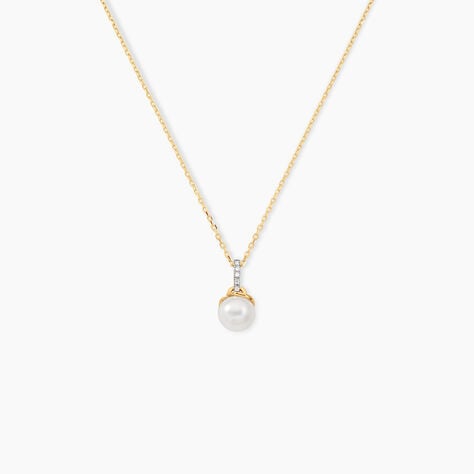 Collier Delight Or Jaune Perle De Culture Oxyde De Zirconium - Colliers Femme | Histoire d&rsquo;Or