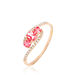 Bague Chloe Or Rose Rubis Et Diamant - Bagues solitaires Femme | Histoire d’Or