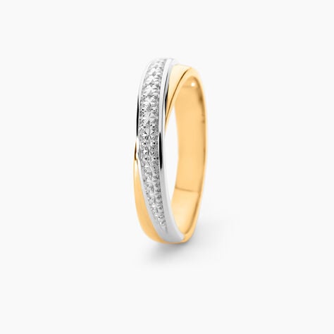 Alliance Maylisse Ruban Plat Or Bicolore - Alliances Classiques Unisex | Histoire d&rsquo;Or
