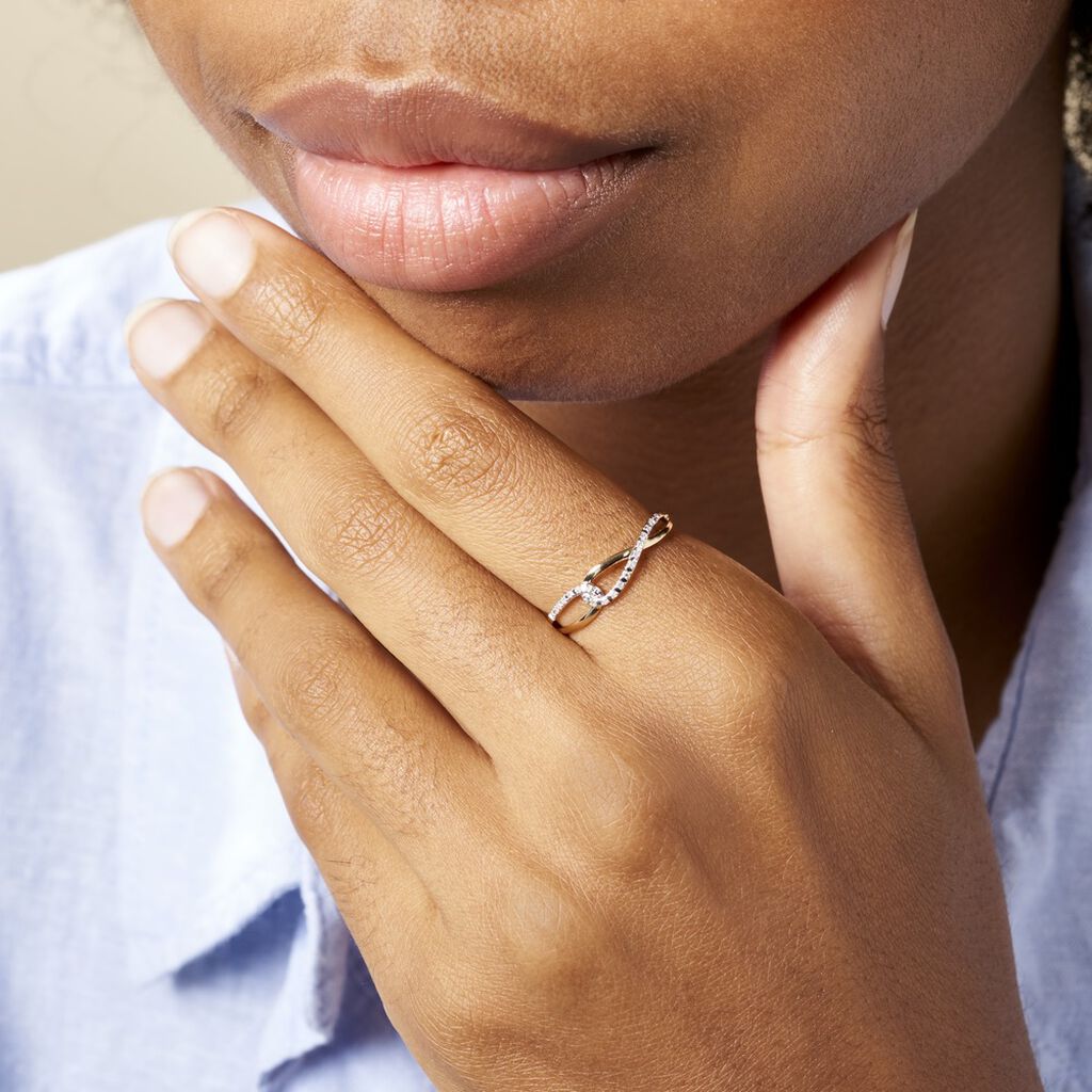 Bague Osanna Or Jaune Diamants - Bagues avec pierre Femme | Histoire d’Or