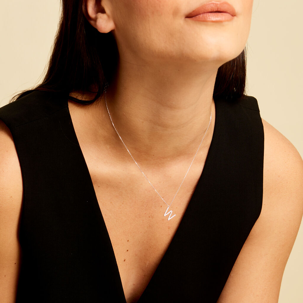 Collier Oran Or Blanc Diamant - Colliers Femme | Histoire d’Or