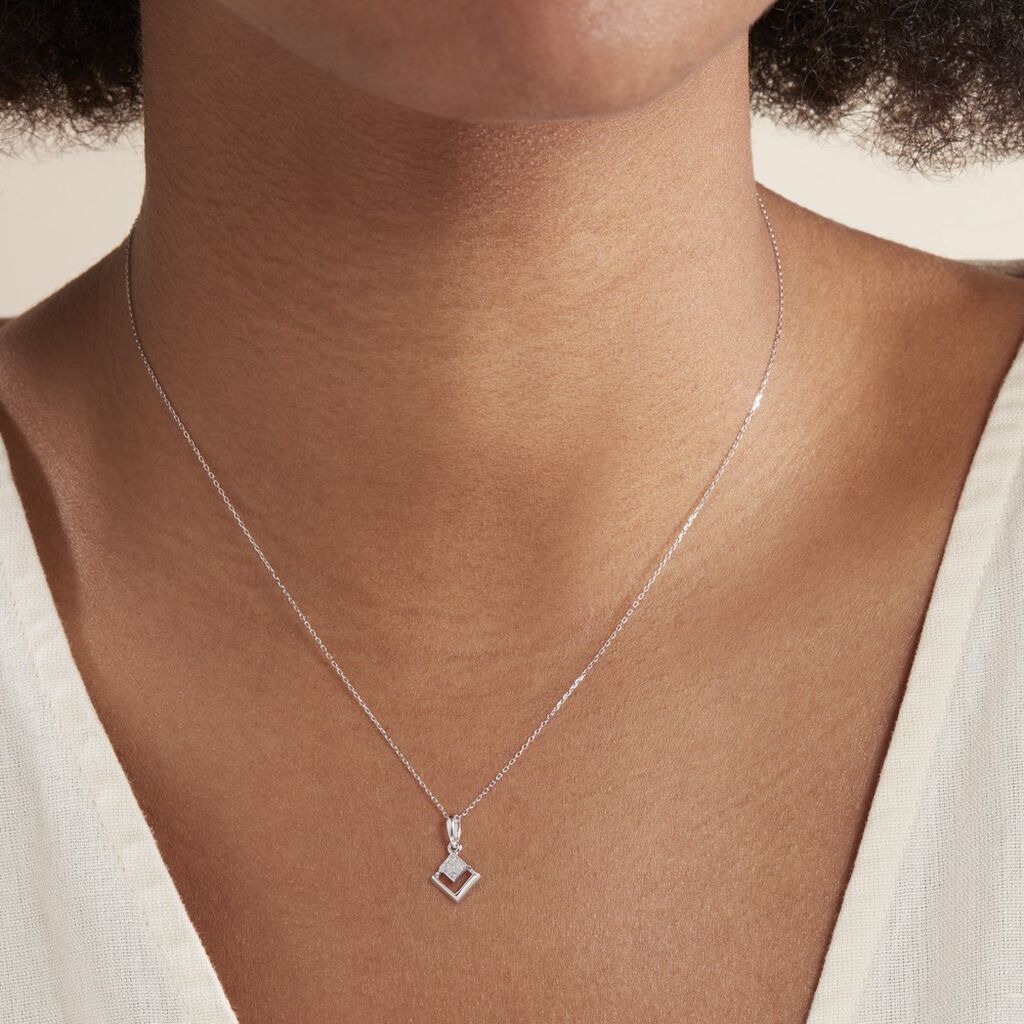 Collier Liana Or Blanc Diamant - Colliers Femme | Histoire d’Or