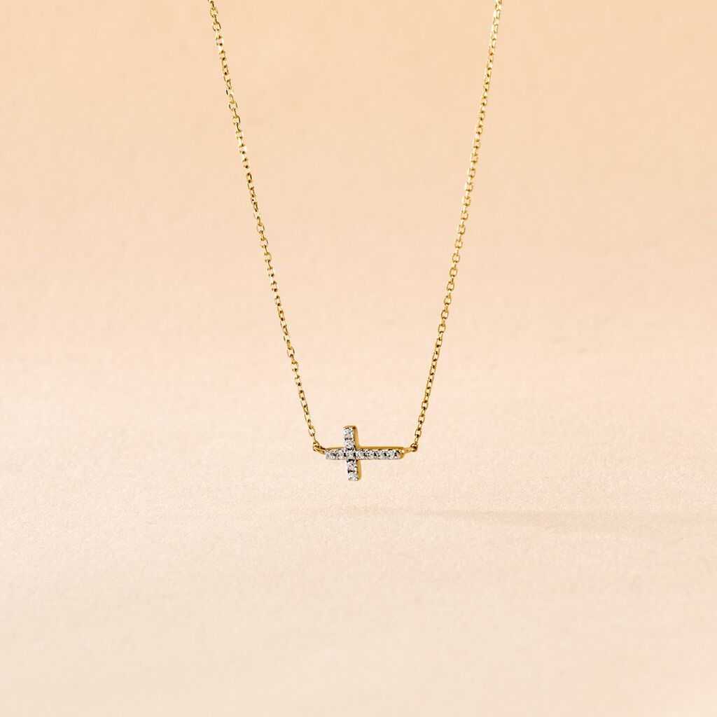 Collier Like A Virgin Or Jaune Oxyde De Zirconium - Colliers Femme | Histoire d&rsquo;Or