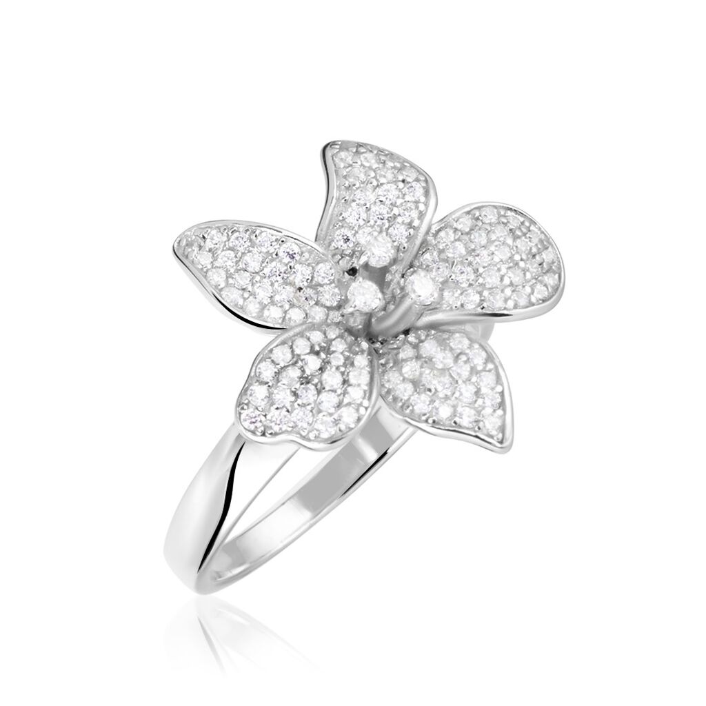 Bague Argent Blanc Catherine Oxydes De Zirconium - Bagues avec pierre Femme | Histoire d’Or