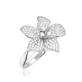 Bague Argent Blanc Catherine Oxydes De Zirconium - Bagues avec pierre Femme | Histoire d’Or