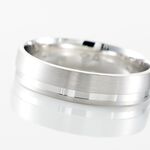 Alliance Julio Ruban Poli Brosse Or Blanc - Alliances Unisex | Histoire d&rsquo;Or