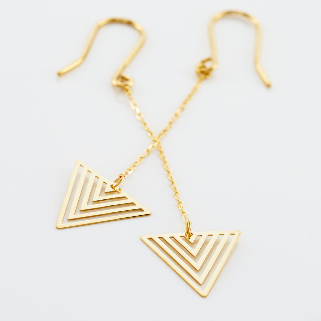 Boucles D'oreilles Pendantes Crezia Or Jaune - Boucles d'oreilles pendantes Femme | Histoire d’Or