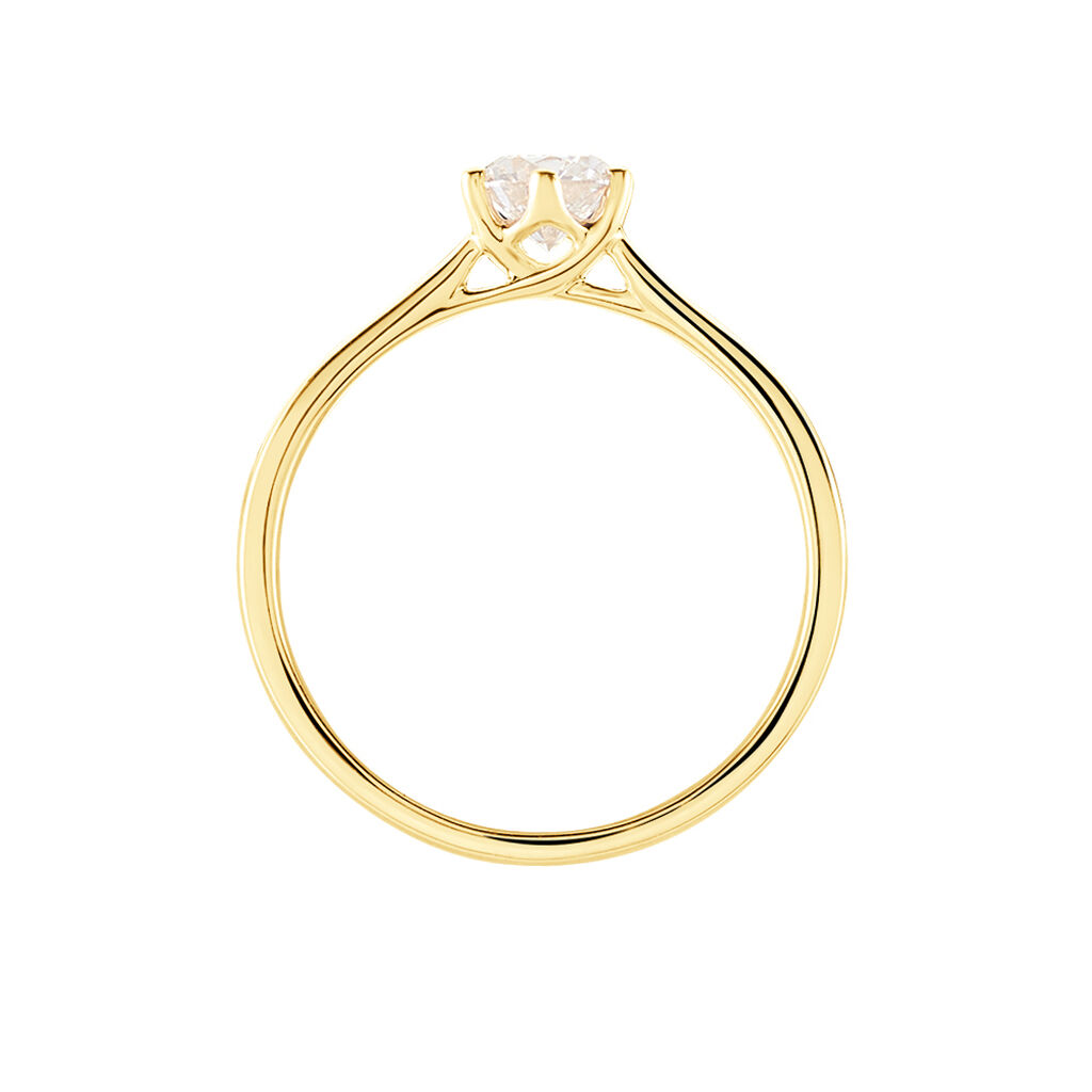 Bague Solitaire Athena Or Jaune Diamant - Bagues solitaires Femme | Histoire d’Or