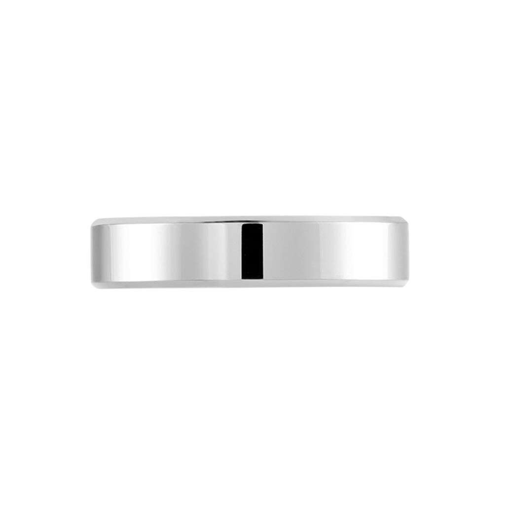 Alliance Hild Ruban Biseaute Palladium Blanc - Alliances Homme | Histoire d’Or