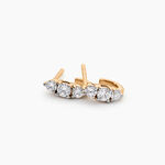 Cr&eacute;oles Georgia Plaqu&eacute; Or Jaune Oxyde De Zirconium - Boucles d'oreilles cr&eacute;oles Femme | Histoire d&rsquo;Or