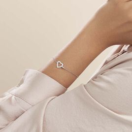 Bracelet Elanda Argent Blanc Oxyde De Zirconium - Bracelets Coeur Femme | Histoire d’Or