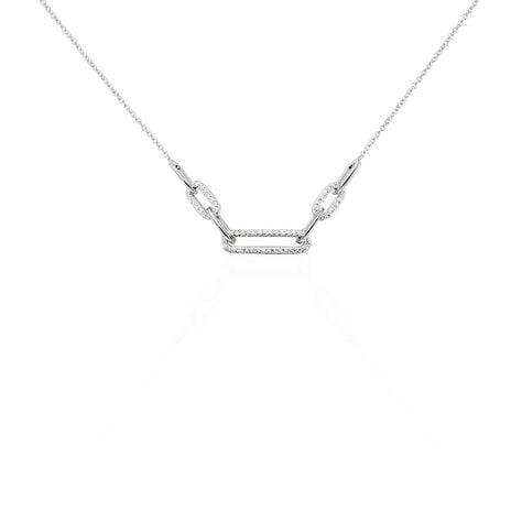 Collier Elia Argent Blanc Oxyde De Zirconium - Colliers fantaisie Femme | Histoire d’Or
