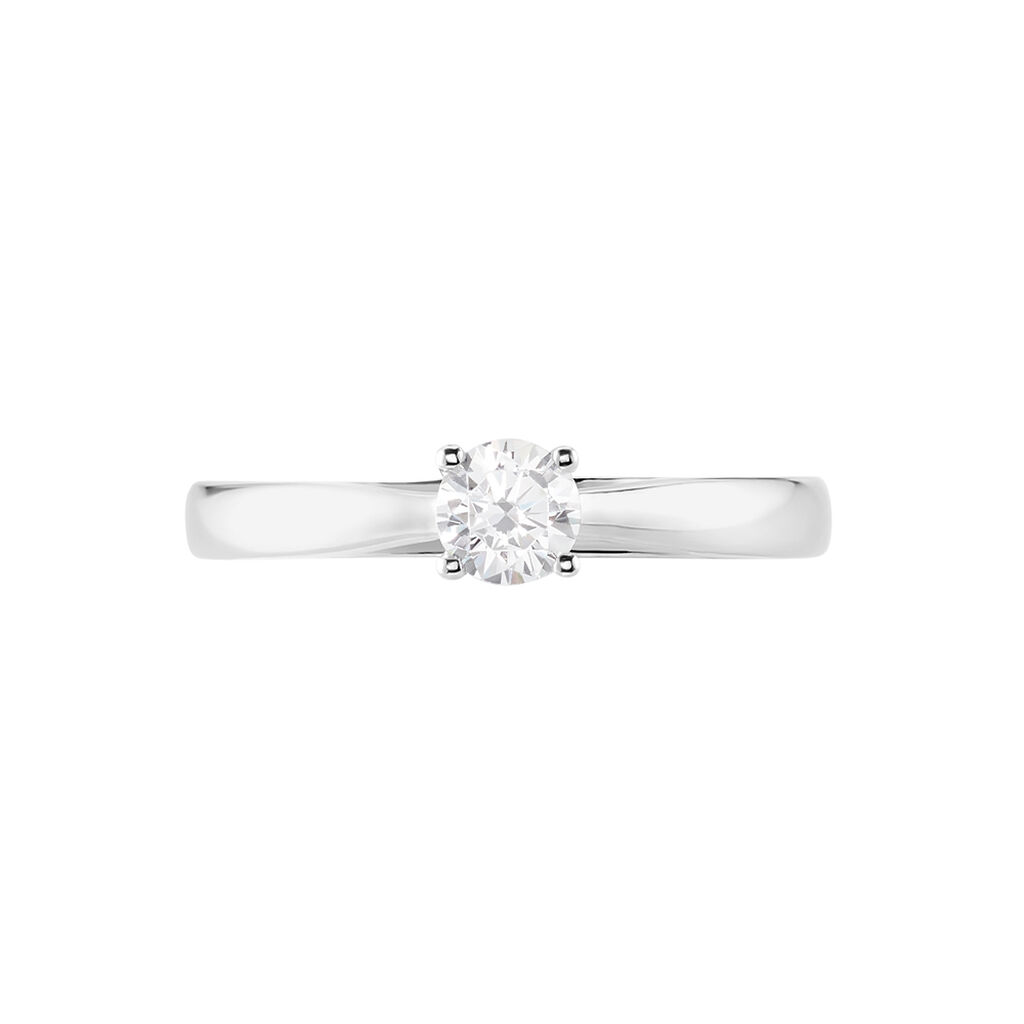 Bague Solitaire Iris Or Blanc Diamant - Bagues solitaires Femme | Histoire d’Or