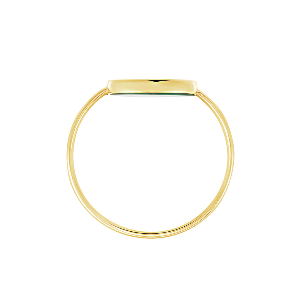Bague Lucky Gems Or Jaune Malachite - Bagues solitaires Femme | Histoire d&rsquo;Or