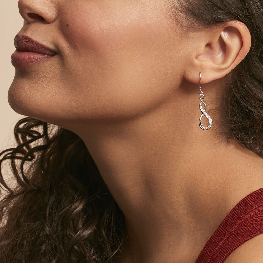 Boucles D'oreilles Fantaisie - Métal Et Verre - Occasion En Bon état - Photo Disponible