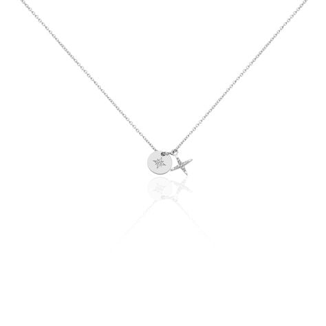Collier Pluton Argent Blanc Oxyde De Zirconium - Colliers fantaisie Femme | Histoire d’Or
