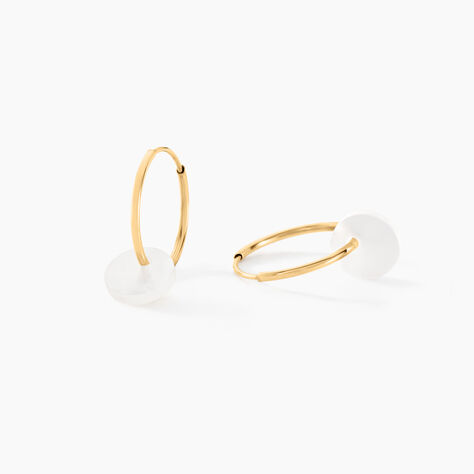 Creoles Or Jaune Vicenze Nacre - Boucles d'oreilles créoles Enfant | Histoire d’Or