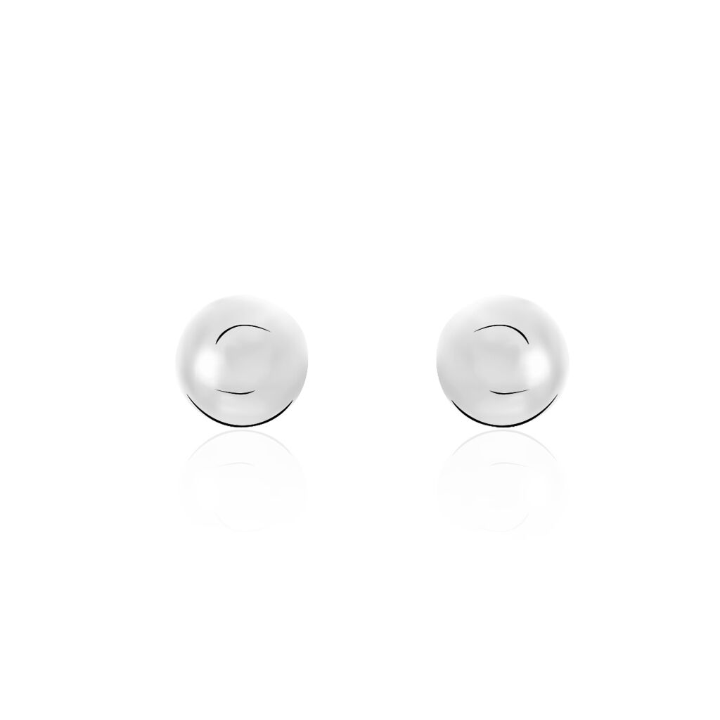 Boucles D'oreilles Puces Virgie Argent Blanc - Boucles d'oreilles fantaisie Femme | Histoire d’Or