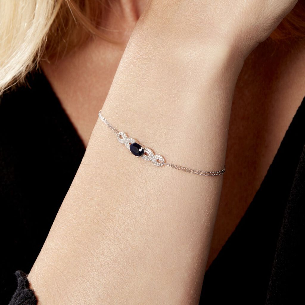 Bracelet Oceania Or Blanc Saphir Et Diamant - Bracelets Femme | Histoire d’Or