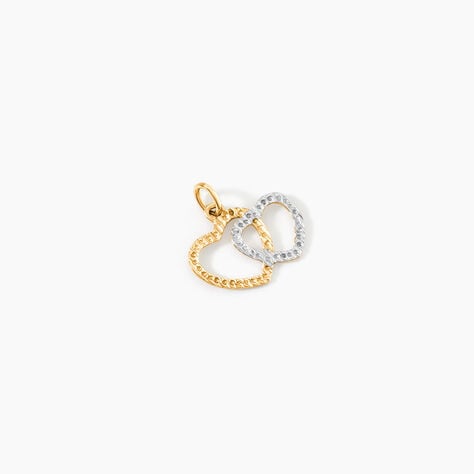 Pendentif Hedda Coeurs Ciseles Or Bicolore - F&ecirc;te des m&egrave;res Femme | Histoire d&rsquo;Or