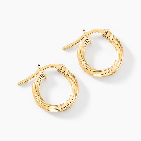 Créoles Youri Or Jaune - Boucles d'oreilles créoles Femme | Histoire d’Or