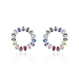 Boucles D'oreilles Puces Argent Blanc Ethem Oxydes Spinelles - Boucles d'oreilles fantaisie Femme | Histoire d’Or
