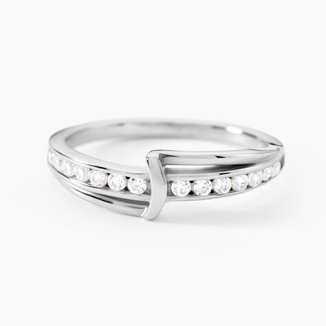 Bague Pernilla Argent Blanc Oxyde De Zirconium - Bagues fines Femme | Histoire d&rsquo;Or