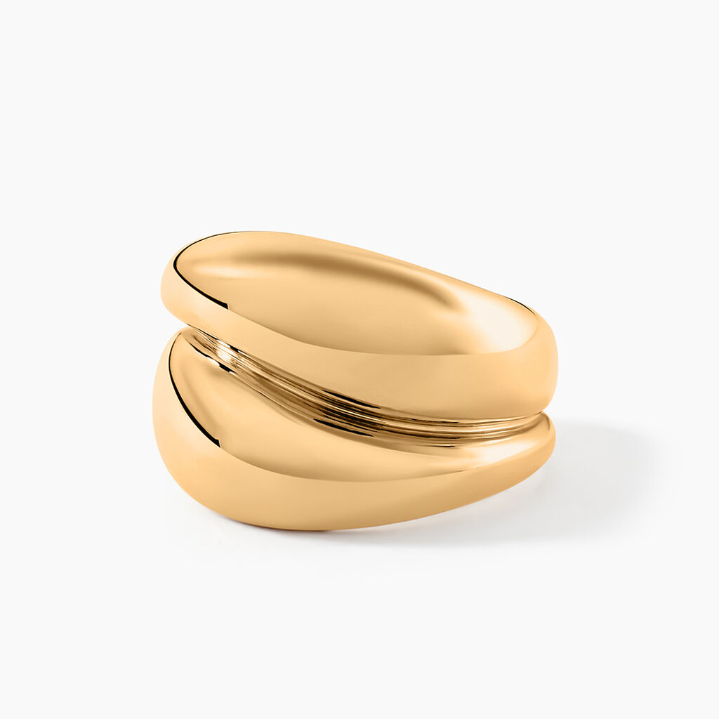 Bague Amae Plaque Or Jaune - Bijoux sans pierre Femme | Histoire d&rsquo;Or