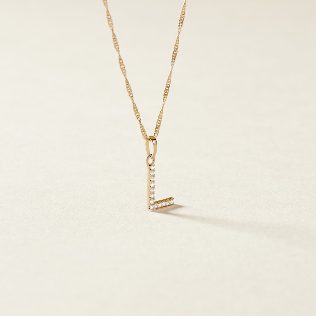 Pendentif Klementine Or Jaune Oxyde De Zirconium - Pendentifs Famille | Histoire d’Or