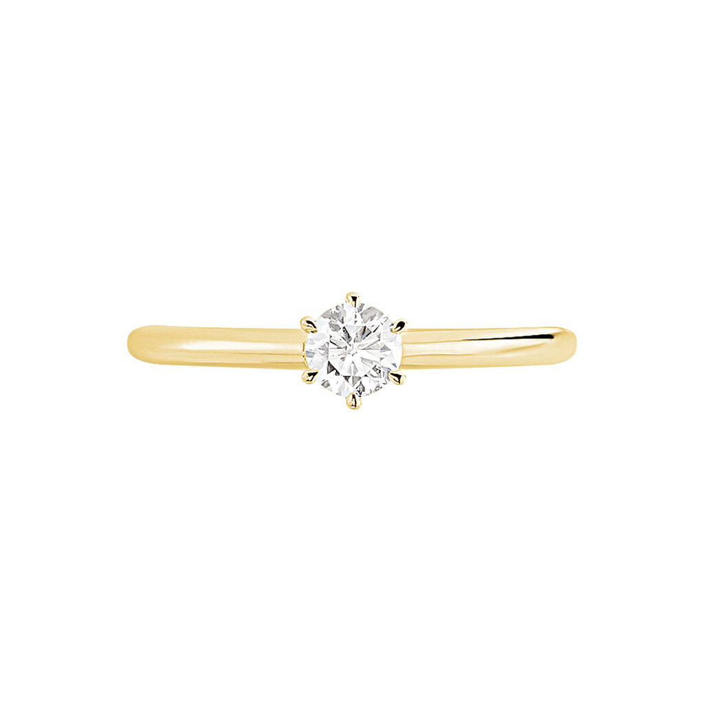 Bague Solitaire Samantha Or Jaune Diamant - Bagues solitaires Femme | Histoire d’Or