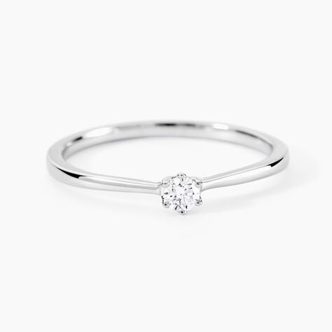 Bague Solitaire Athena Or Blanc Diamant - Bagues solitaires Femme | Histoire d’Or Bague Solitaire Athena Or Blanc Diamant - Bagues solitaires Femme | Histoire d’Or