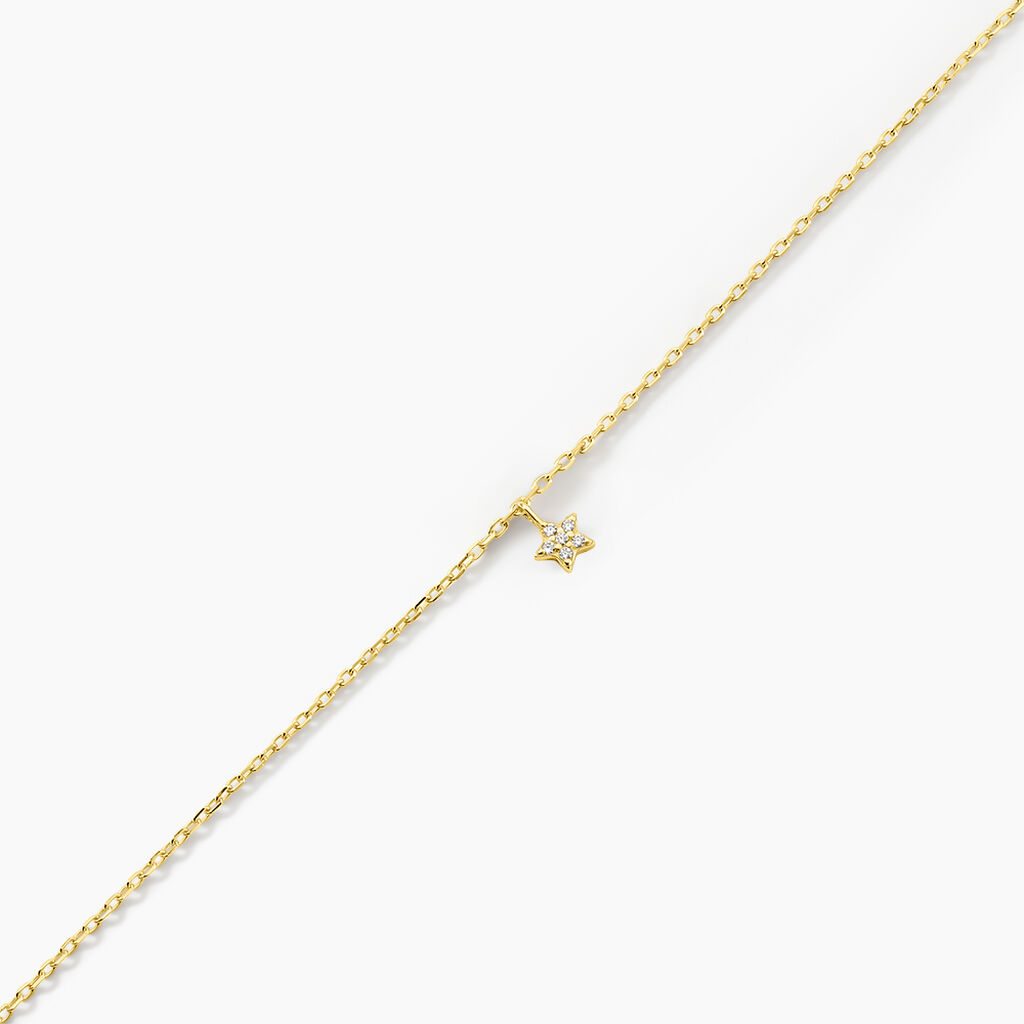 Bracelet Saya Argent Jaune Oxyde De Zirconium - Bracelets Femme | Histoire d&rsquo;Or