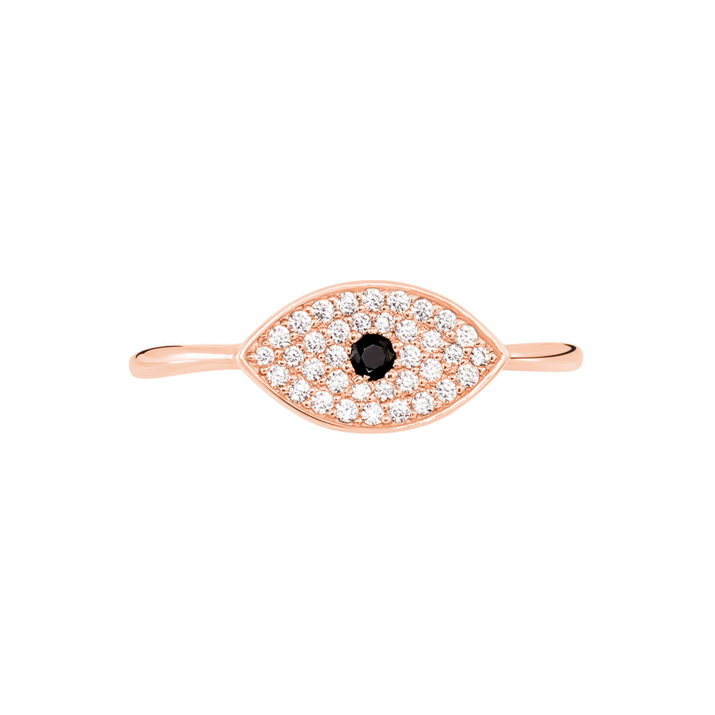 Bague Eldia Argent Rose Oxyde De Zirconium - Bagues avec pierre Femme | Histoire d’Or