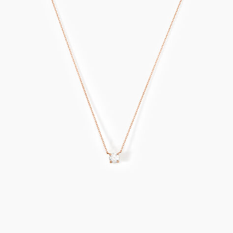 Collier Colby Or Rose Oxyde De Zirconium - Colliers Femme | Histoire d&rsquo;Or