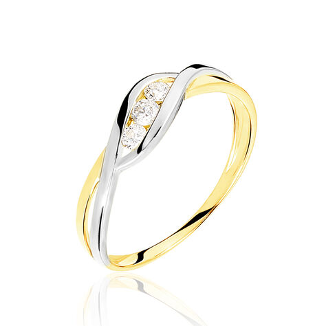 Bague Callie Or Bicolore Diamant - Bagues avec pierre Femme | Histoire d’Or
