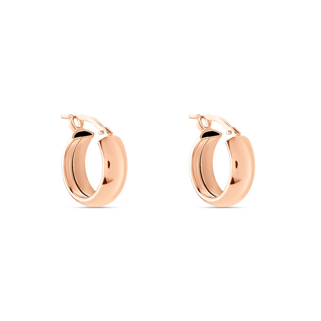 Créoles Lisa Argent Rose - Boucles d'oreilles créoles Femme | Histoire d’Or