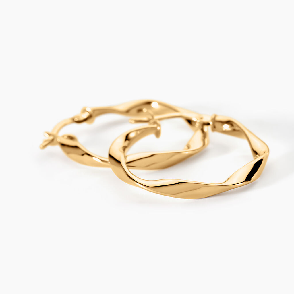 Cr&eacute;oles Falbala Or Jaune - Boucles d'oreilles cr&eacute;oles Femme | Histoire d&rsquo;Or