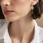Boucles D'oreilles Pendantes Areli Plaque Or Dor&eacute; Nacre Oxyde - Boucles d'oreilles pendantes Femme | Histoire d&rsquo;Or