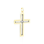 Pendentif Casey Croix Or Bicolore - Pendentifs Communion Femme | Histoire d&rsquo;Or