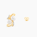Boucles D'oreilles Puces Wandula Or Jaune Perle De Culture Oxyde - Clous d'oreilles Femme | Histoire d&rsquo;Or