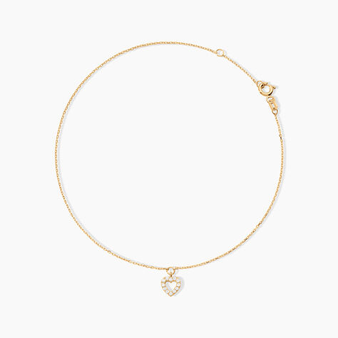 Cha&icirc;ne De Cheville Samanta Or Jaune Oxyde De Zirconium - Cha&icirc;nes de cheville Femme | Histoire d&rsquo;Or