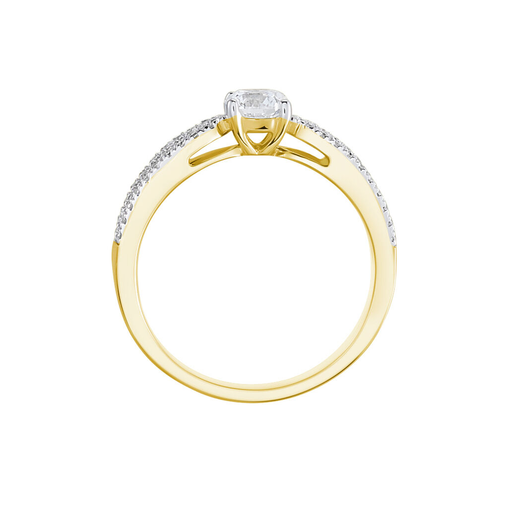 Bague Solitaire Stockholm Or Jaune Diamant Synthetique - Bagues solitaires Femme | Histoire d’Or