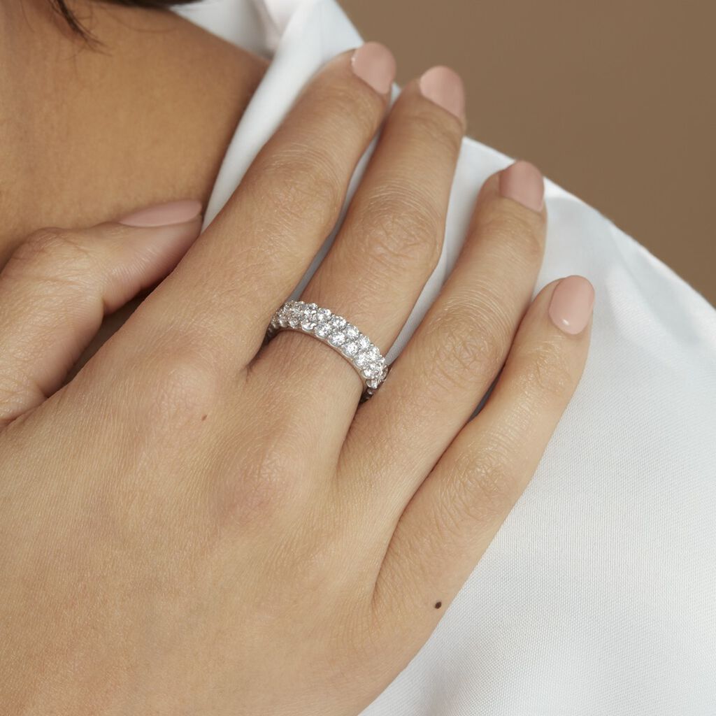 Alliance Marjelle Or Blanc Oxyde De Zirconium - Alliances Femme | Histoire d’Or