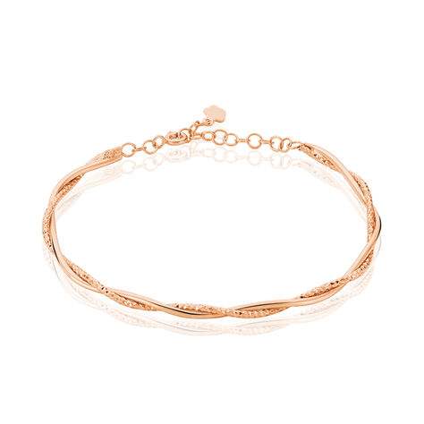 Bracelet Abie Torsade Argent Rose - Bracelets Femme | Histoire d’Or