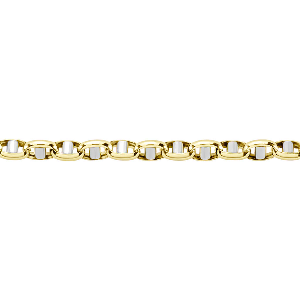 Bracelet Carlo Maille Marine Ronde Or Bicolore - Bracelets chaîne Homme | Histoire d’Or
