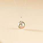 Collier Semi-baroque Or Blanc Perle De Culture De Tahiti - Colliers Femme | Histoire d&rsquo;Or